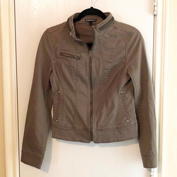 Express Jackets & Blazers - [Express] Zip Up Military Jacket